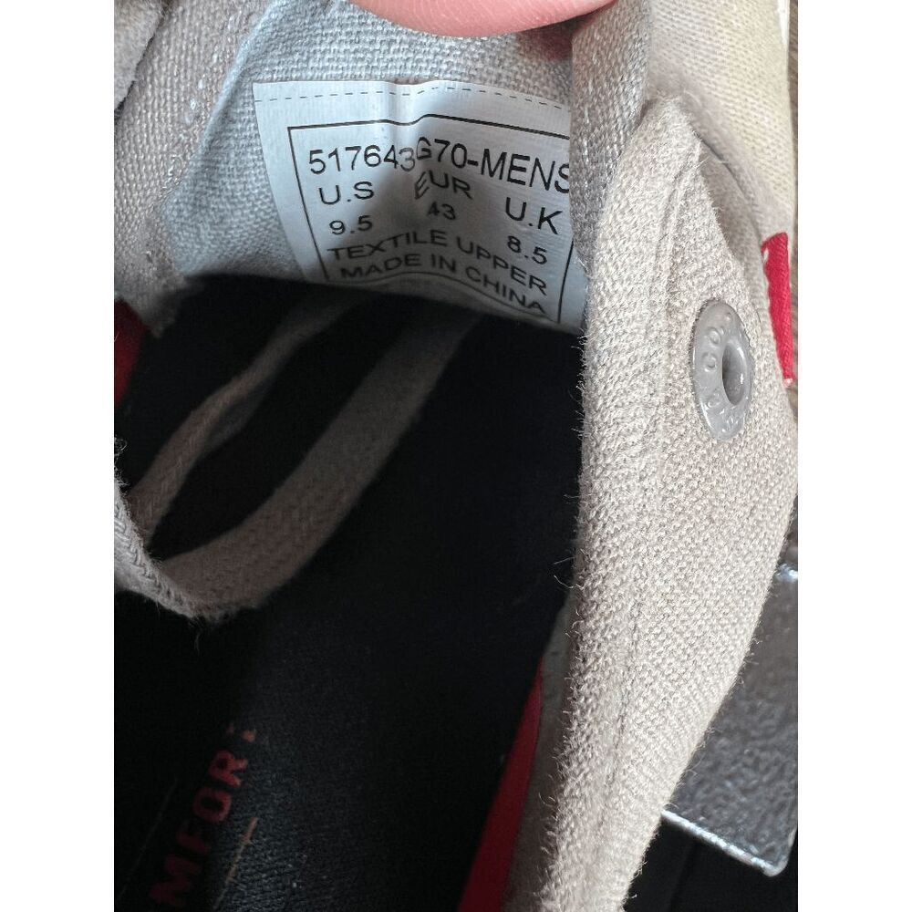 Levi's Low Top Men's Gray White Canvas Lace Up Casual Sneakers Shoes Size 9.5 - Picture 6 of 9